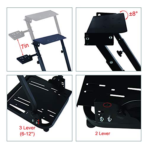 YXHARD Racing Wheel Stand, Height Adjustable & Foldable Steering Wheel Stand Compatible with Logitech G25,G27,G29,G920 Gaming Cockpit