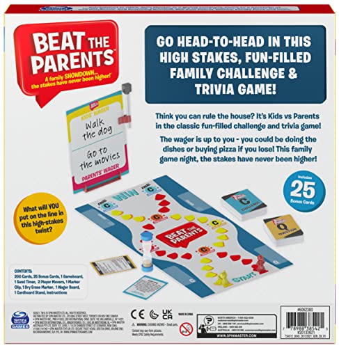 Beat The Parents Classic Family Trivia Game, Kids Vs Parents, with 25 Bonus Cards for Ages 6 and up (Amazon Exclusive) - color: Beat the Parents W/ 25 Bonus Cards - Amazon Exclusive