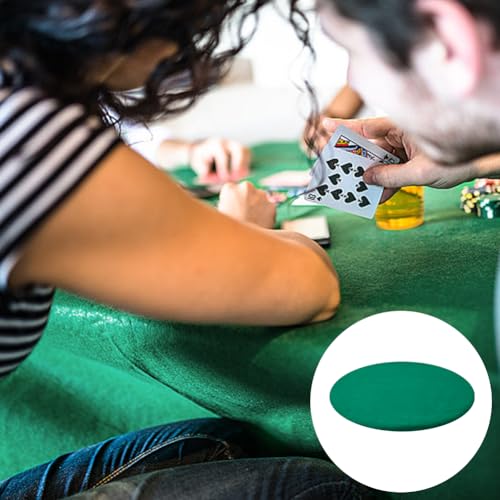 arricraft Felt Card Table Game Cover, Round Tablecloth Table Protector for Card Games Mahjong Board Games - color: Green