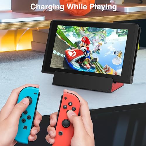 HEIYING Switch Charger Dock for Nintendo Switch 2 / OLED/Lite,Charging Dock Station with Standard USB-C Port for Easy Console Charging - color: Black