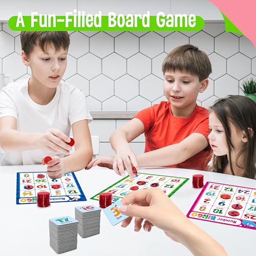SpriteGru Alphabet Bingo Game, Uppercase/Lowercase/Number Bingo Game ABC and 123 Bingo Board Game for Kindergarten and Preschool Kids 4+, Perfect for Classroom & At Home - style: Uppercase/Lowercase/Number Bingo Game