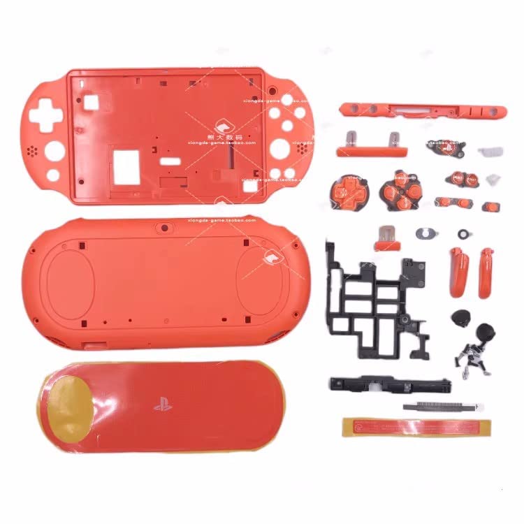 JMXLDS New Replacement PSV 2000 Full Housing Shell Cover with Button Kit Set - Orange