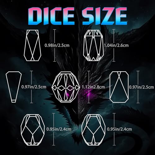 FONVGOGO Metal DND Dice Set 7 PCS for Dungeon and Dragons, RPG Dice D and D | Unique Cool Polyhedral Metal Dice for Tabletop Role Playing Games (Blue Pink) - color: S Blue Pink
