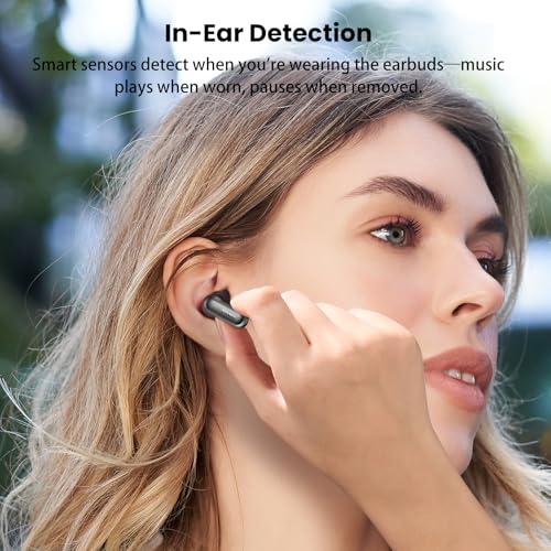 TOZO NC20 Active Noise Cancelling Wireless Earbuds LDAC Hi-Res Bluetooth | 6 Mics AI Call Ear Buds 80H Playtime, Dual Pairing, 32 EQ via App, IPX8 Waterproof, Wireless Charging Case - color: Matte Gray
