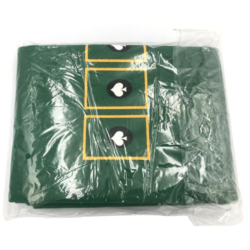 Poker Table Game Mat Layout - 36" x 72" Rectangle Las Vegas Style Green Casino Felts Table Top Cover, Great for Poker Game Night Events Theme Party Fundraisers & Gatherings (Pack of 2) - size: 36" x 72" (Pack of 2), style: Texas Holdem