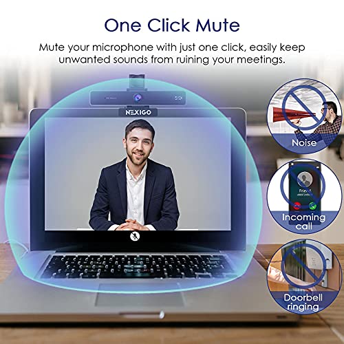 NexiGo 4K Zoomable Webcam Kits, N950P UHD 2160P Webcam with Remote, Sony Starvis Sensor, 5X Digital Zoom, Upgraded Video Conference Lighting, Extendable Tripod Stand, for Zoom/Skype/Teams