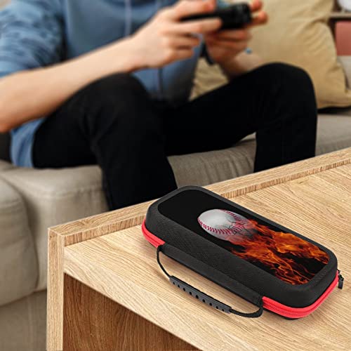 AoHanan Baseball on Fire Switch Compatible Game Case - Hard Shell Travel Protection with 20 Games Cartridge Capacity - color: Baseball on Fire