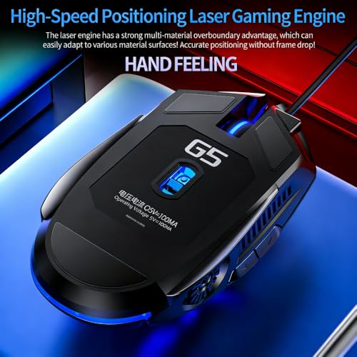 Ergonomic Esports Wired Mouse RGB Glowing Light Multi-Gear DPI Adjustable Lightweight Gaming Mice Compatible with Desktop Laptop Notebook White Audio Version - color: White, size: Audio version