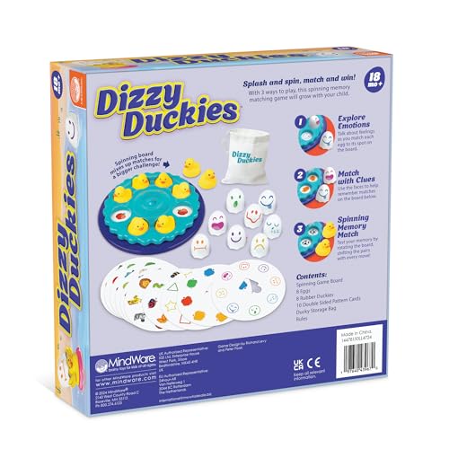 MindWare Dizzy Duckies Early Learning Matching Game - Preschool Game for Toddlers
