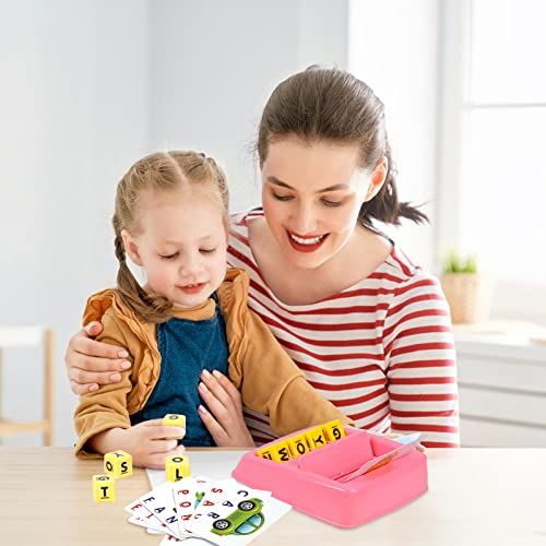 Fenikso Matching Letter Game, Alphabet Spelling & Reading Words, Objects & Color Recognition, Early Learning Educational Toy for Preschooler & Kindergarten Kids Over 3-8 Years Old, Best Gifts - color: Pink