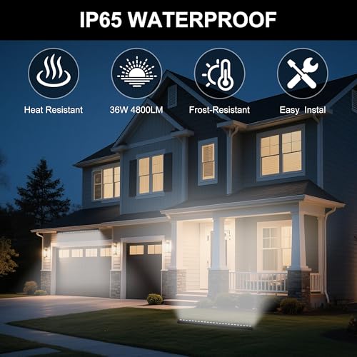 Outdoor LED Wall Washer Light Bar – 40 Inch, 3000K Warm White Waterproof Heavy-Duty Strip Light (IP65), 6.5ft Plug-&-Play - color: 3000K Warm White
