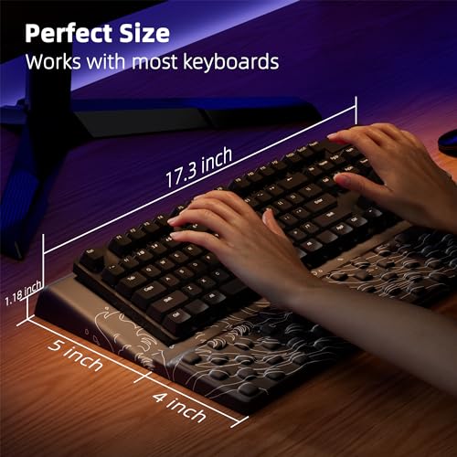 Ospelelf Wrist Support With Keyboard Stand, Comfy Ergonomic Riser Holder for Office Home - color: Sea Wave