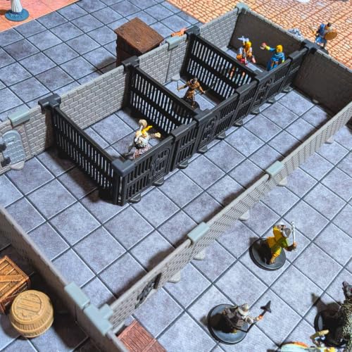 Dirt Cheap Dungeons - Jail Cell Kit | Modular & Customizable | Injection-Molded for Superior Durability | TTRPG Accessories for D&D, Daggerheart, & Tabletop Gaming