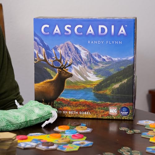 Cascadia, Award-Winning Cozy Nature Board Game Set in the Pacific Northwest | 1-4 Players, Ages 10+, 30-45 Mins, Relaxing Tile-Laying