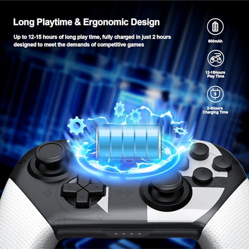 Dritrip Wireless Pro Controller Compatible with Switch/Switch Lite/Switch OLED, Switch Remote Gamepad with Joystick, Double Vibration, Wake-up and Motion Control