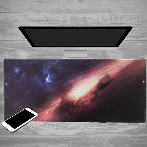 XXL Professional Large Mouse Pad & Computer Game Mouse Mat (35.4x15.7x0.1IN, 90x40 sky001) - color: 90x40 sky001, size: 35.4x15.7x0.1IN