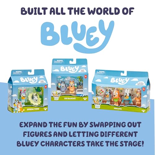 Bluey Figure 4-Pack Here Come The Grannies, Episode-Themed Toys | Includes Janet, Rita, Madge, and muffin from Bluey as Gladys, with moveable arms, 2.5-3 in tall - style: Here Come The Grannies