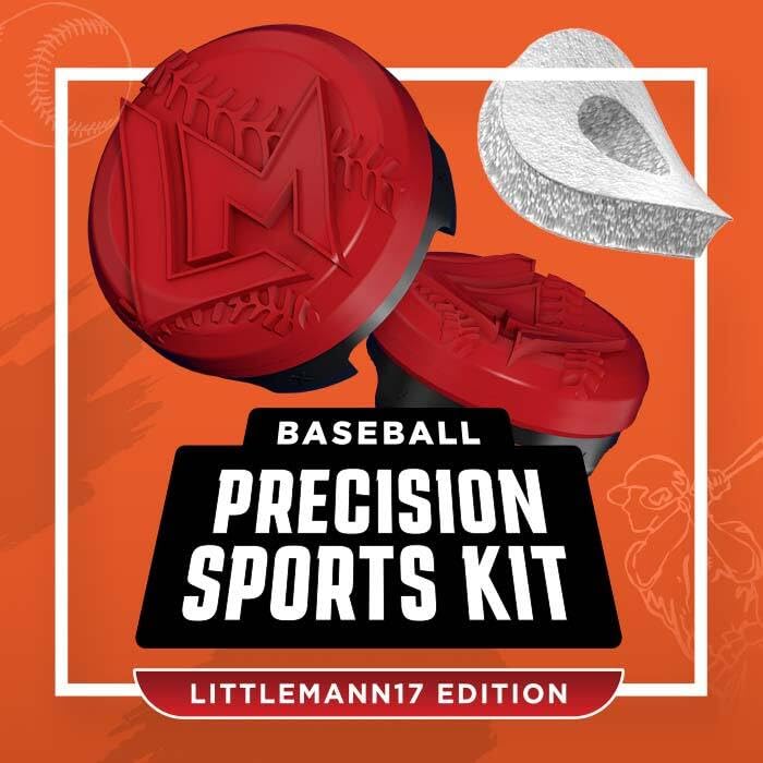 KontrolFreek Precision Sports Baseball Kit – Littlemann17 Edition – for Xbox one (XB1) and Xbox Series X (XBX) Controller – Red/Black