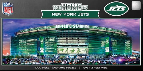 MasterPieces 1000 Piece Sports Jigsaw Puzzle - NFL New York Jets Stadium View Panoramic - 13"x39" - style: New York Jets