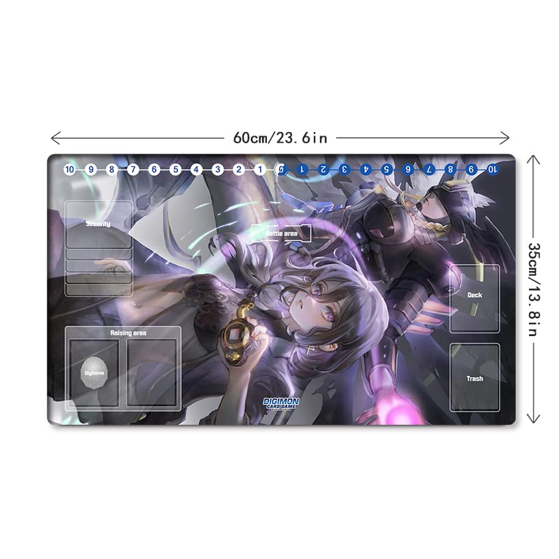 New Mlikemat Playmat Digimon DTCG Mat Mastemon TCG CCG OCG Trading Card Game Mat with Zones + Free Bag (ZD002-862-SM)