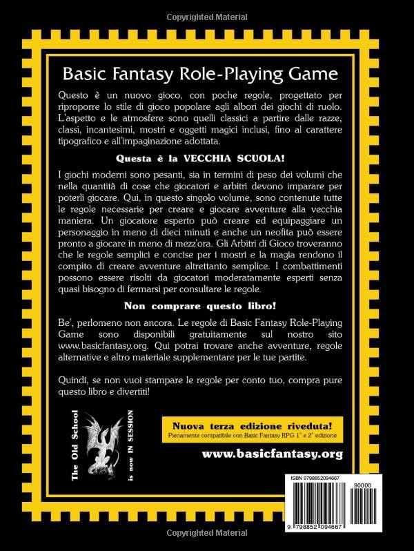 Basic Fantasy Role-Playing Game 3E: Edizione Italiana (Italian Edition)