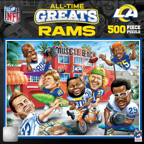 MasterPieces 500 Piece Officially Licensed Puzzles - Los Angeles Rams All Time Greats NFL Jigsaw Puzzle for Adult and Family 18"x24" - style: Los Angeles Rams