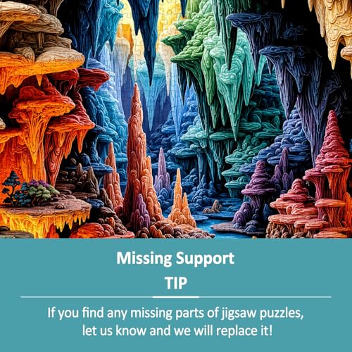 Puzzles for Adults 1000 Pieces, 3-D Visual Cave Jigsaw Puzzles 1000 Pieces for Adults, Puzzles with Letters On Back, Challenging Family Game, 26.5 x 26.5in - color: 3-d Visual Cave