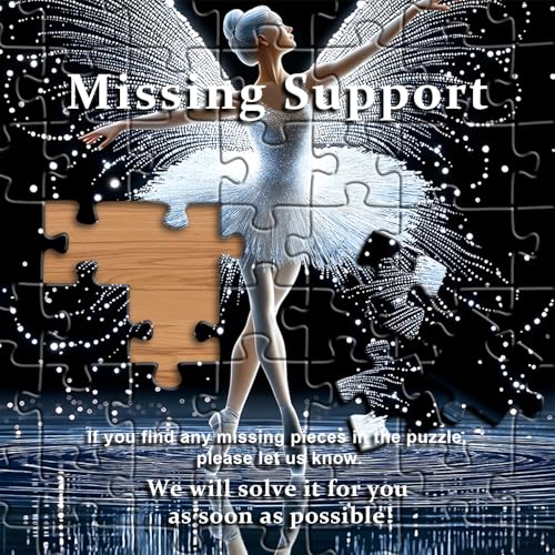 Impossible Puzzle for Adults 1000 Piece, Butterfly Lady Puzzle Dancing Women Pretty, Elegant Ballet Aesthetic Art Jigsaw Puzzle - style: Butterfly Ballet Puzzle