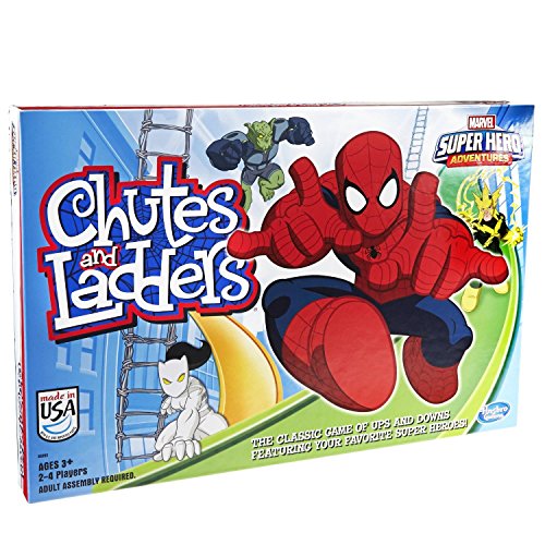 Hasbro Gaming Chutes and Ladders: Marvel Spider-Man Edition Board Game for Kids 2-4 Players, Preschool Games, Easter Gifts for Boys and Girls, Ages 3 and Up (Amazon Exclusive)