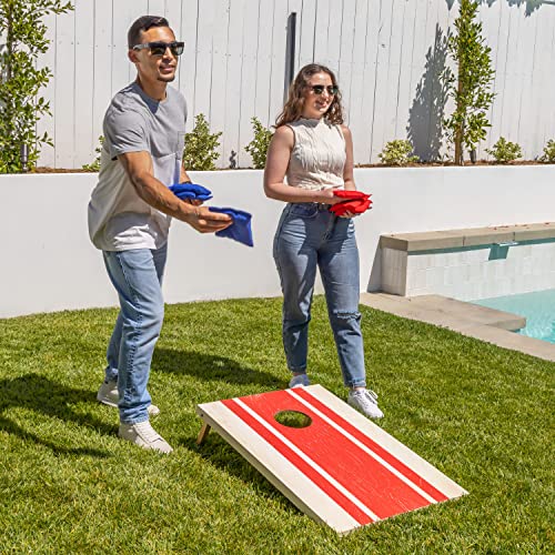 GoSports Portable Cornhole Sets, 8 Styles – Choose 4 x 2 ft or 3 x 2 ft - Boards Include 8 Bean Bags, Travel Case, and Game Rules - style: 3 x 2 ft Wood Design