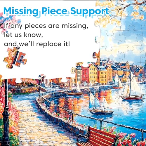 4-Pack 100 Piece Puzzle for Seniors Family Puzzles for Kids Adults | City & Country View - Large Piece Puzzles for Kids Ages 4-6 6-8 8-10 Learning Educational Toys for Boys and Girls - style: City & Country View