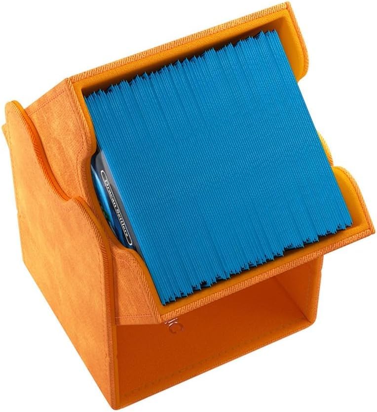 GameGenic Card Deck Box – Deck Box: Squire XL Orange 100CT – Durable and Sturdy TCG, OCG Card Storage – Compatible with Pokemon Yugioh Commander and MTG Magic: The Gathering Cards - color: Orange