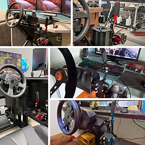 TOCiTAA 64 Bit USB Handbrake, Upgraded PC Sim Racing Games Handbrake for Logitech G25 G27 G29 G920 G923 Thrustmaster T500 T300, with Hall Sensor & 2m Cable, without Clamp, Black