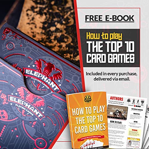 Cyberpunk Red Playing Cards, Cardistry Decks, White Deck of Playing Cards for Kids & Adults, Cool Playing Cards with Card Game e-Book, Unique Playing Cards for Poker, Cyberpunk Cards - color: Red