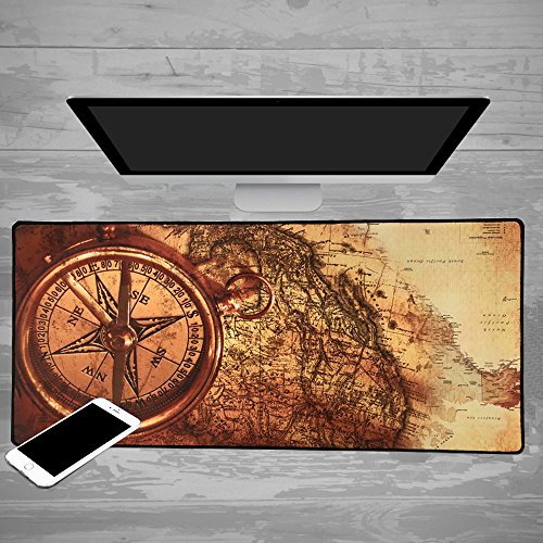 XXL Professional Large Mouse Pad& Computer Game Mouse Mat (35.4x15.7x0.1IN, Compass) - color: Compass, size: 35.4x15.7x0.1IN