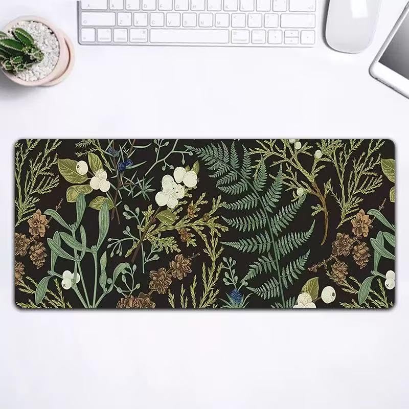 Gaming Mouse Pad Topographic Map Long Mousepad Large 31.5 X 11.8 Inch Desk Mat with Non-Slip Base Stitched Edge Keyboard Mat for Office Desk Pad (Flower-B) - color: Flower-b