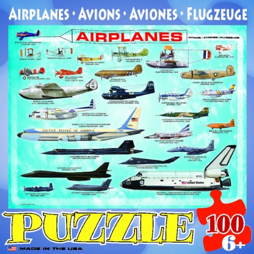 EuroGraphics Airplanes 100 Piece Puzzle (Small Box) Puzzle - size: 100 Piece Puzzle, style: EuroGraphics Airplanes 100 Piece Puzzle (Small Box) Puzzle