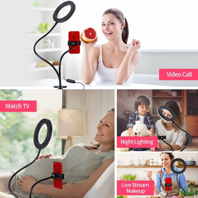 Clip Desktop Live Broadcast Fill Light Circular Lighting Light Folding Beauty Selfie Light
