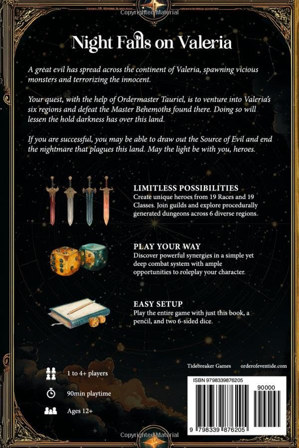 Order of Eventide: Pen-and-Paper RPG for 1-4 Players