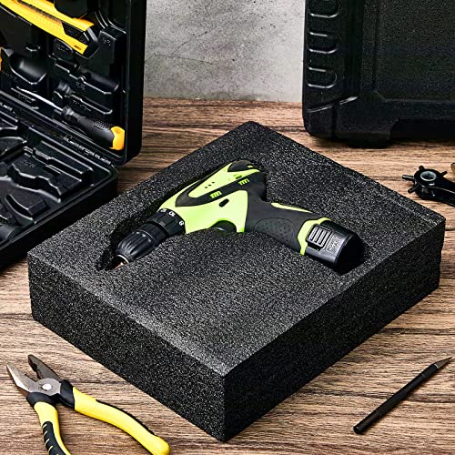 Hoolerry 2 Pcs Customizable Polyethylene Foam Packing Inserts for Cases Thick Polyethylene Cuttable Foam Sheet for Tool Box, Camera, Crafts, Storage and Crafts (12" X 10" X 3.125",Black) - size: 12" X 10" X 3.125"