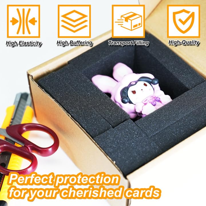 120PCS Foam Card Dividers Card Dividers for Storage Boxes Multifunction Foam Dividers for Trading Cards Shock Absorbing Foam Block for Sport Playing Game Card Packing Cases and Crafts