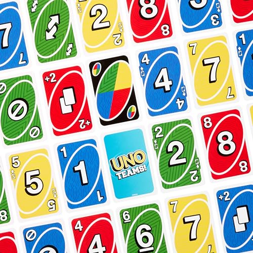 Mattel Games UNO Teams Card Game, Ages 7+, 2-10 Players | Team-Based Gameplay with Special Rules for Kids, Teens, Parties, Groups & Family Game Nights (Amazon Exclusive) - style: UNO Teams