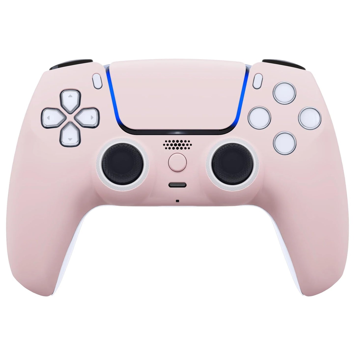 Custom Controllerzz Custom Wireless Controller Compatible with PS5 - Multiple Designs Available (Glacier Burn & Blue Chrome) - color: Glacier Burn & Blue Chrome