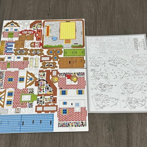 3D Puzzles for Adults, Log Cabin DIY Wooden House Model Kits for Adults to Build, Country Cottage Building Model, 3D Jigsaw Brain Teaser Puzzle, Dollhouse (YTY)