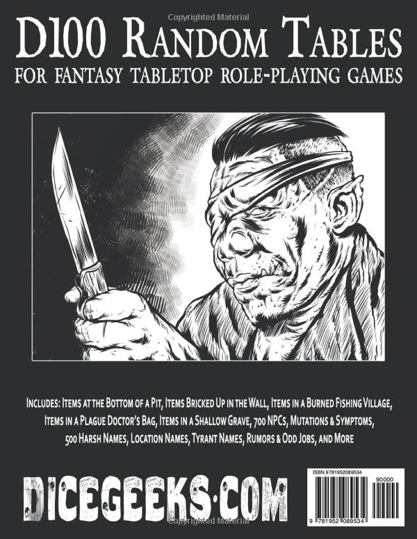 The Book of Random Tables: Grimdark: d100 Random Tables for Fantasy Tabletop Role-Playing Games