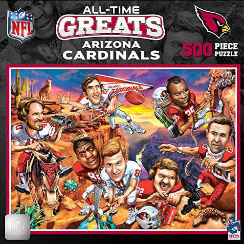 MasterPieces 500 Piece Sports Jigsaw Puzzle for Adults - NFL Arizona Cardinals All-Time Greats - 15x21" - style: Arizona Cardinals