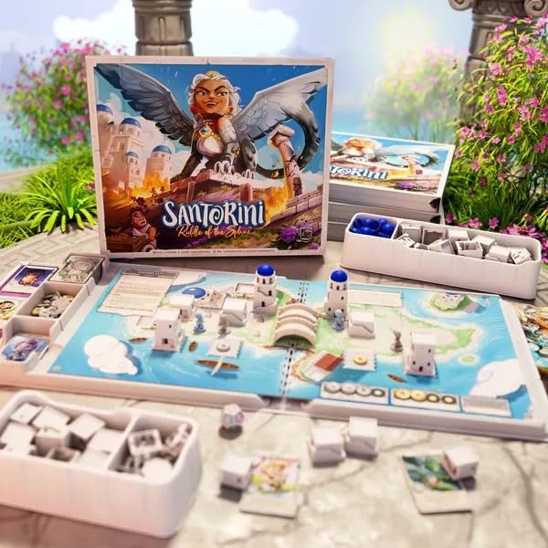 Santorini: Riddle of The Sphinx - A Cooperative, Book-Based Expansion to The Abstract Masterpiece Santorini | Ages 8+ | Plays in 20 Minutes