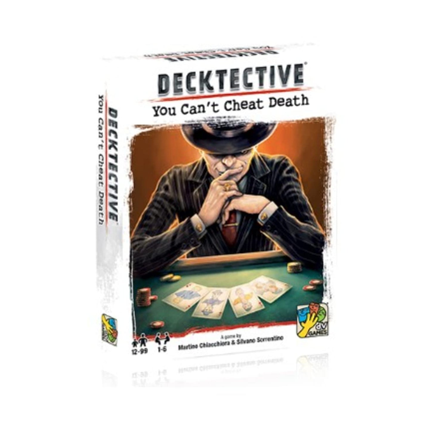 DV Giochi Decktective: You Can't Cheat Death Cooperative Mystery Card Game for Ages 12+ | 1-6 Players | Crime Investigation Deduction Adventure
