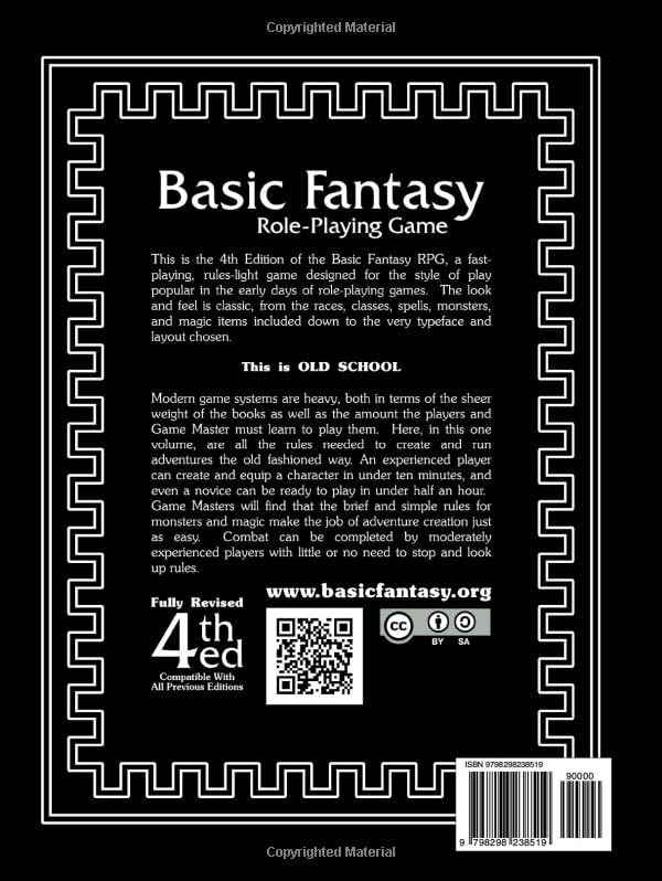 20th Anniversary Basic Fantasy RPG Core Rules 4thEd