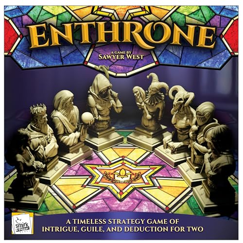 ENTHRONE – Abstract Deduction Strategy Game for 2 Players by Smirk & Dagger | Ages 10+ | 20–30 Min Playtime